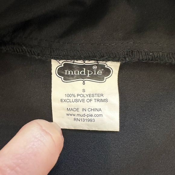 Mud Pie Black Top | Ruffle Collar Sleeveless Top | Size Small Women’s Blouse EUC - Picture 7 of 7